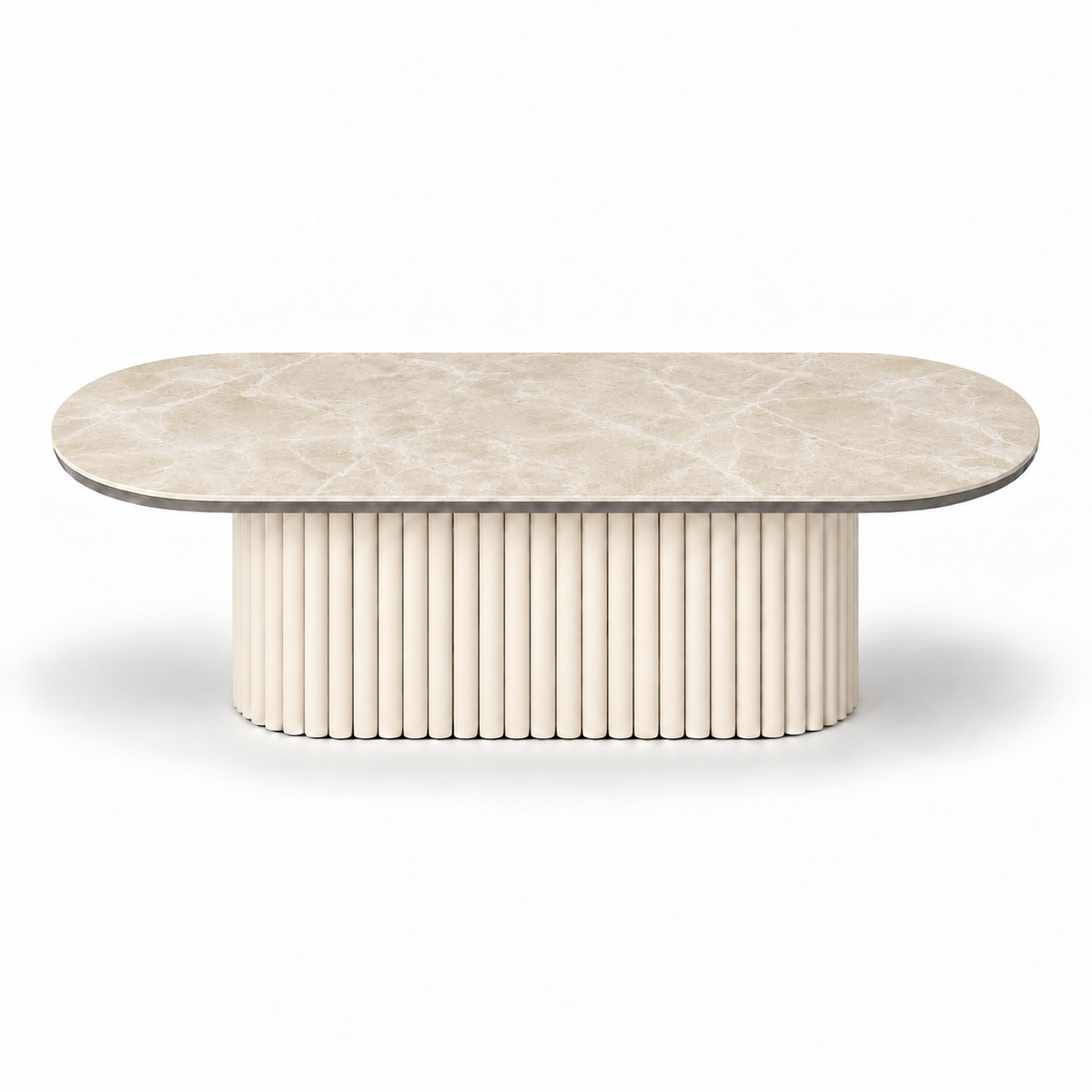 Stolik kawowy ze spieku kwarcowego Diamond Cream Kefalon | CAVESTO