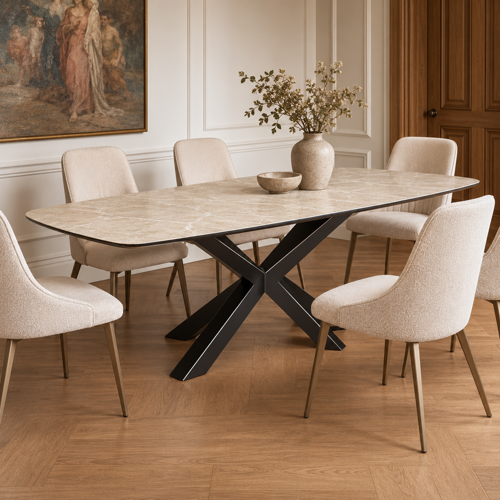 Noir Desir Kefalon sintered stone table