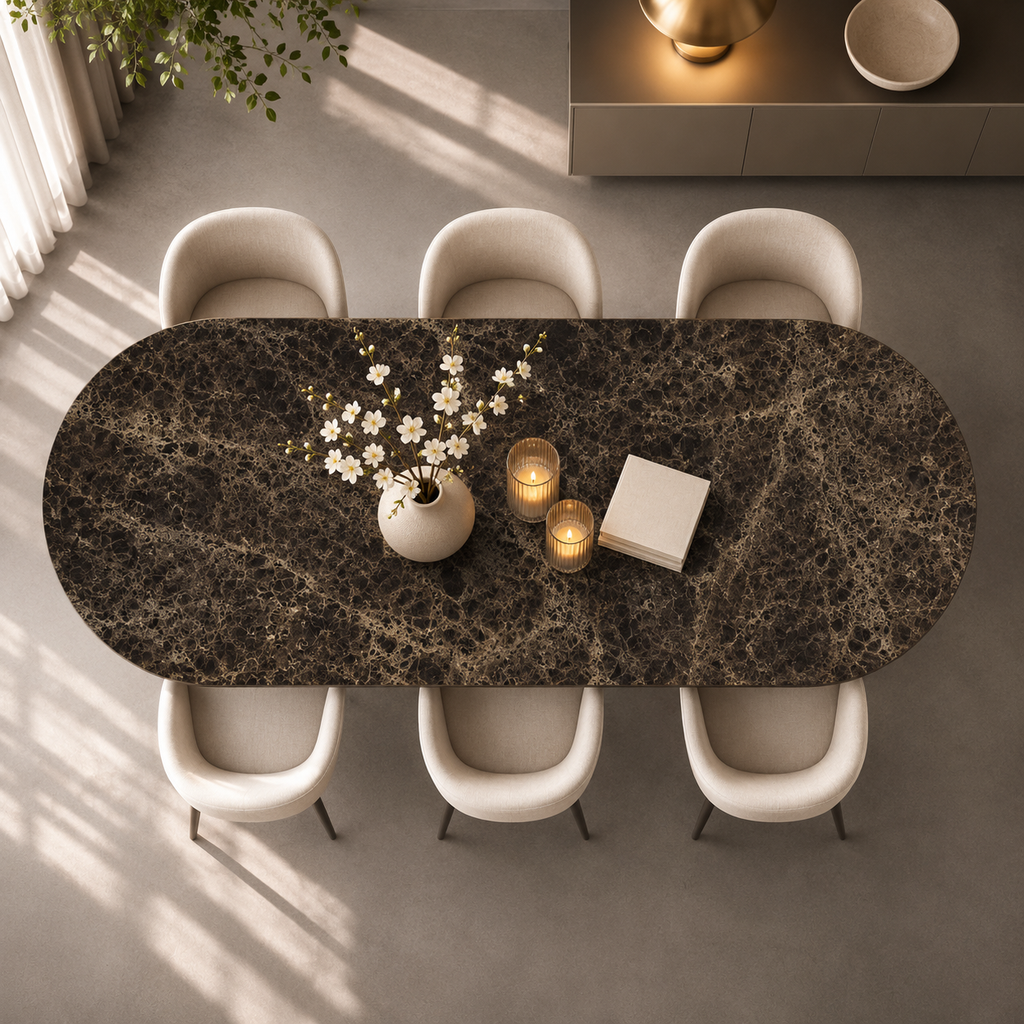 Stół ze spieku kwarcowego Emperador Kefalon | CAVESTO