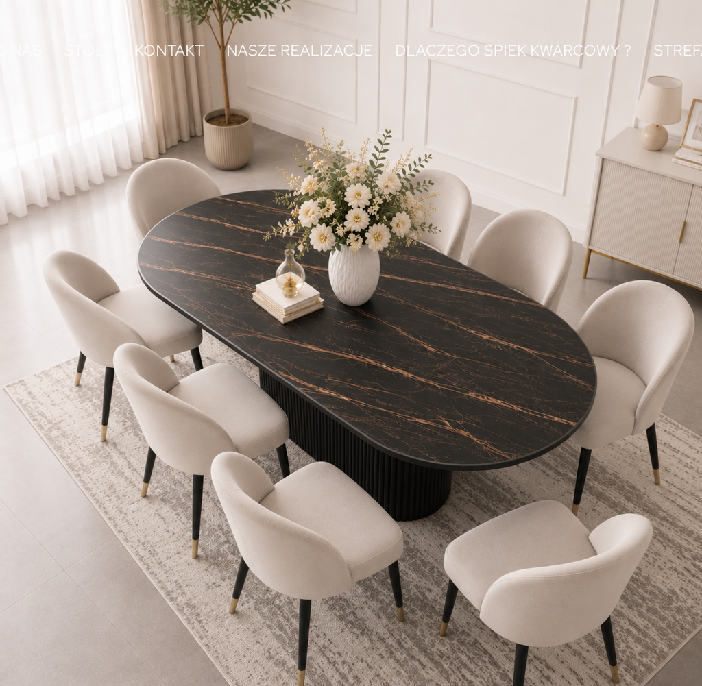 Emperador Kefalon sintered stone table