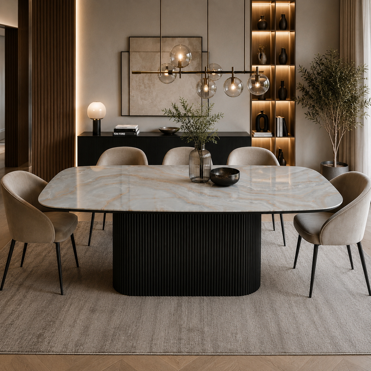 Emperador Kefalon sintered stone table