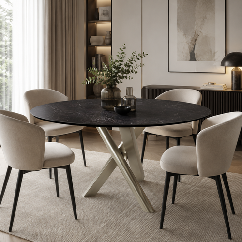 Runder Tisch aus Quarzkomposit Kossano