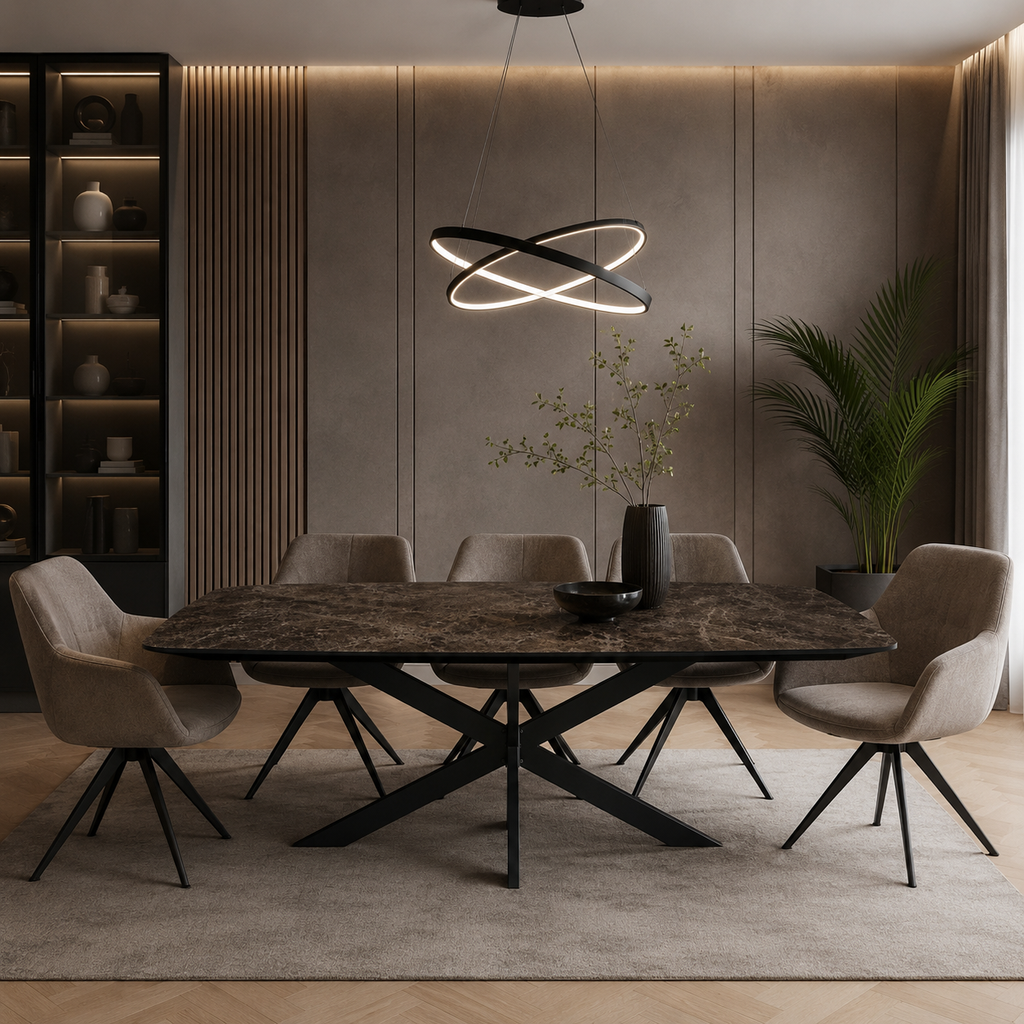 Taj Mahal Spider sintered quartz table